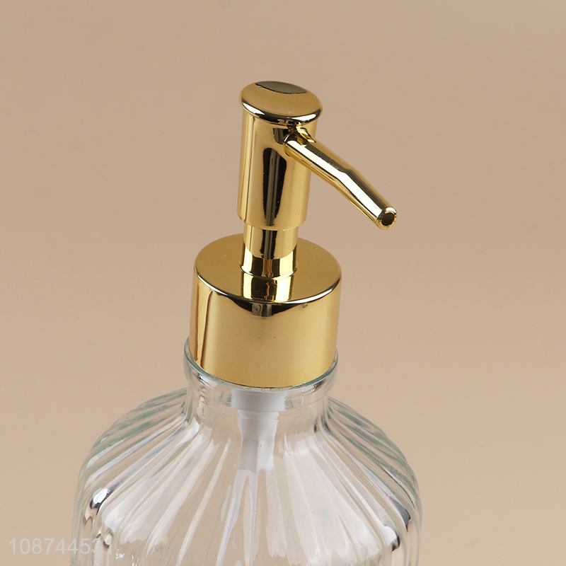 New style transparent bathroom accessories liquid soap dispenser bottle for sale