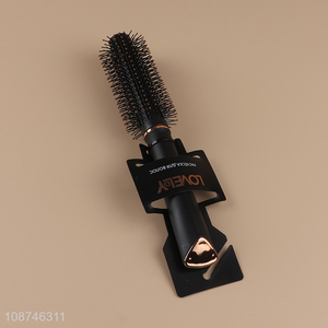 China supplier professional black hair comb hair brush with plastic handle