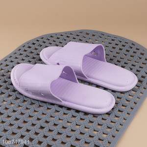 Yiwu market purple women indoor summer home <em>slippers</em> non-slip <em>slippers</em> wholesale