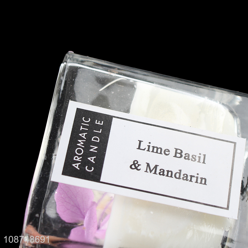 Wholesale lime basil & mandarin scented candle fragrance candle for gifts