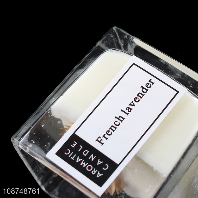 New product glass jar scented candle with French lavender fragrance