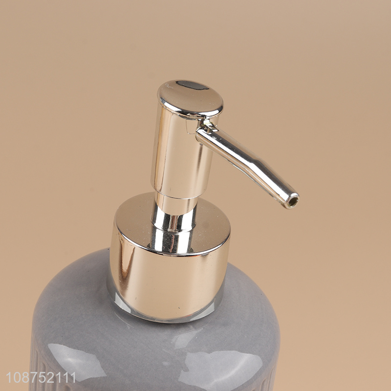 Good quality ceramic liquid soap dispenser bottle ceramic bathroom accessories