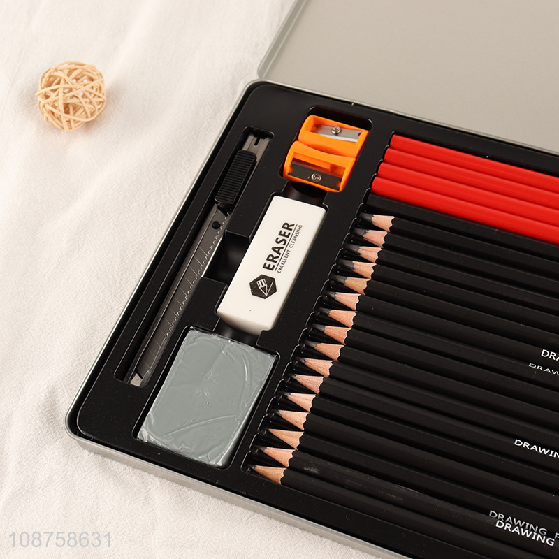 Good Quality 30 Pieces Sketching Pencils Drawing Supplies Kit