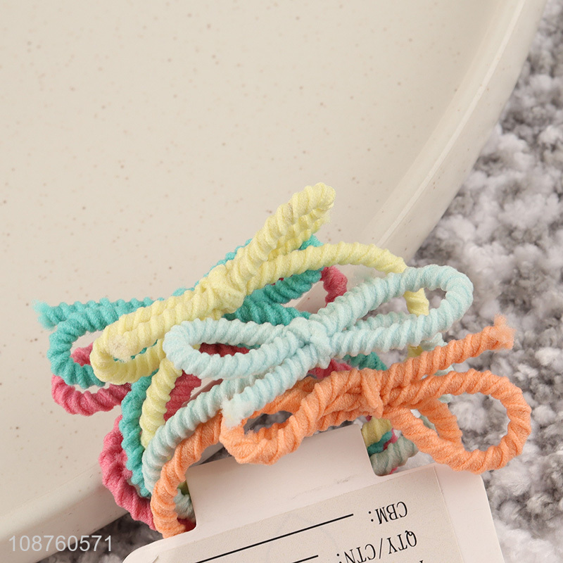 Good quality 5pcs candy color hair ties elastic ponytail holders