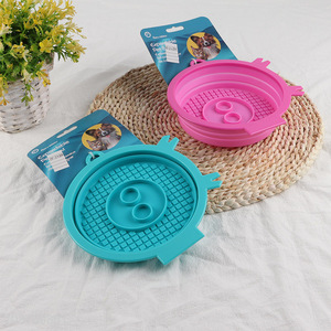 New product round collapsible silicone <em>pet</em> bowl