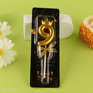 New product gold birthday digital cake candles