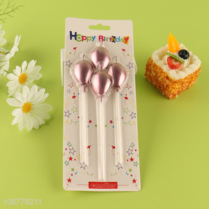 Good quality 4pcs balloon shaped birthday candles