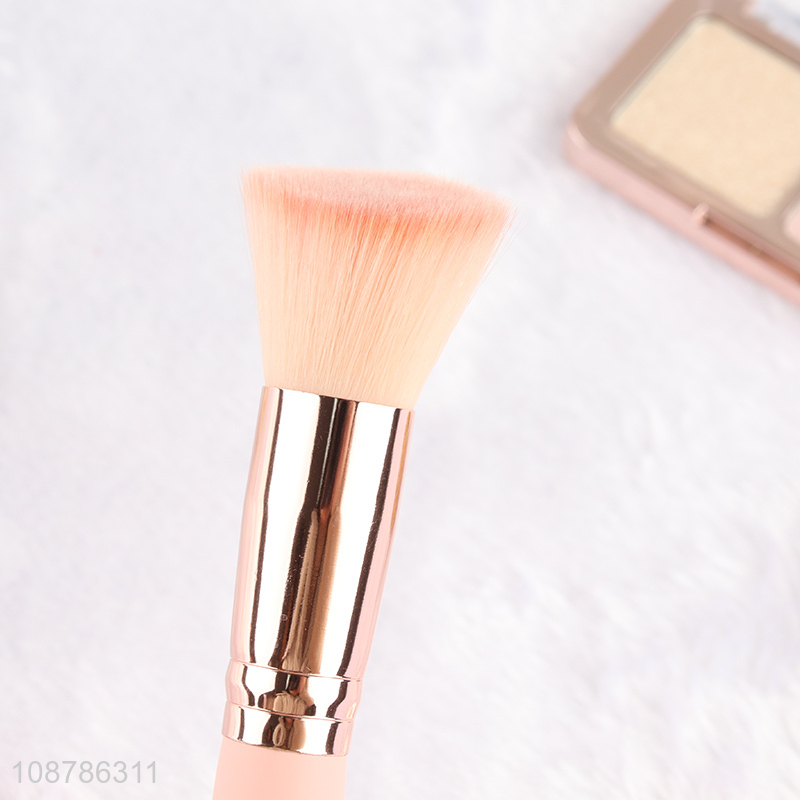 Wholesale nylon bristle angled makeup brush for contour