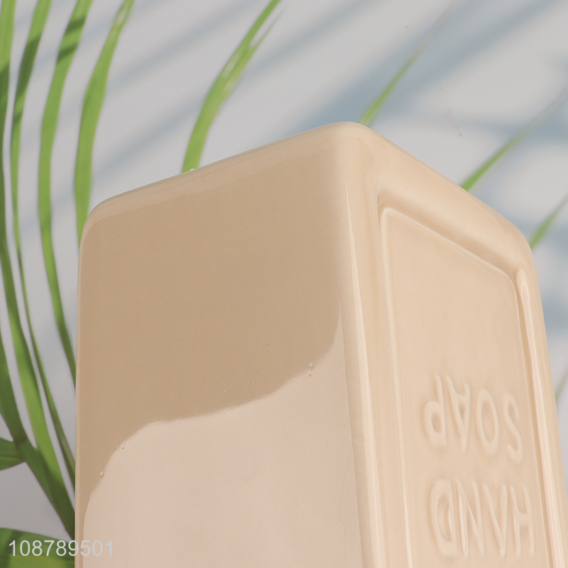 Hot selling ceramic liquid soap dispenser for bathroom