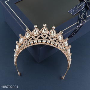 Yiwu factory elegant women wedding tiaras crown