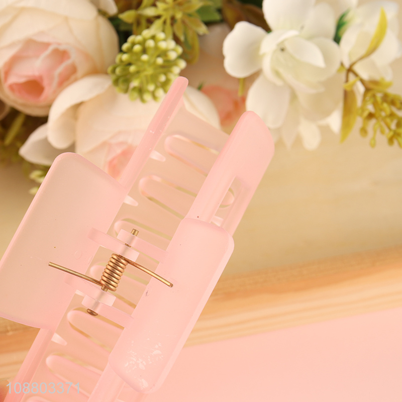 Factory price large rectangular plastic hair claw clip