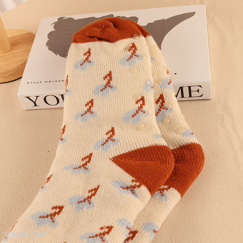 New product winter warm cozy soft slipper socks for women