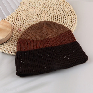 Good selling thickened winter knitted hat beanies hat