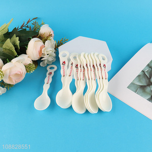 Best quality 12pcs disposable plastic spoon for tea and coffee