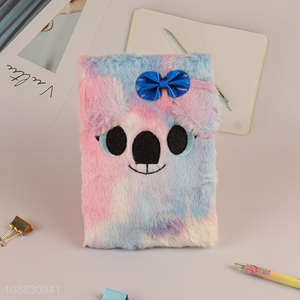 New product cute plush notebook fluffy journal diary for kids