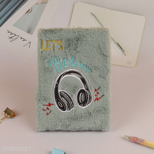 Online wholesale plush notebook lined diary journal for student