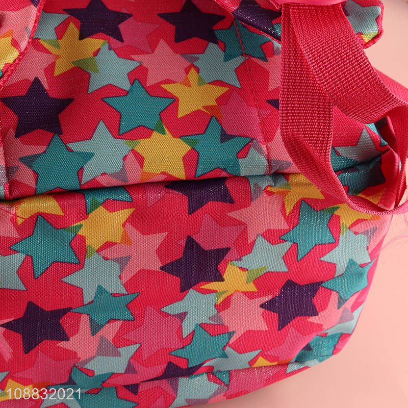 Factory supply star pattern polyester school bag school backpack