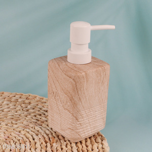 New arrival wood grain ceramic soap dispenser for bathroom kitchen