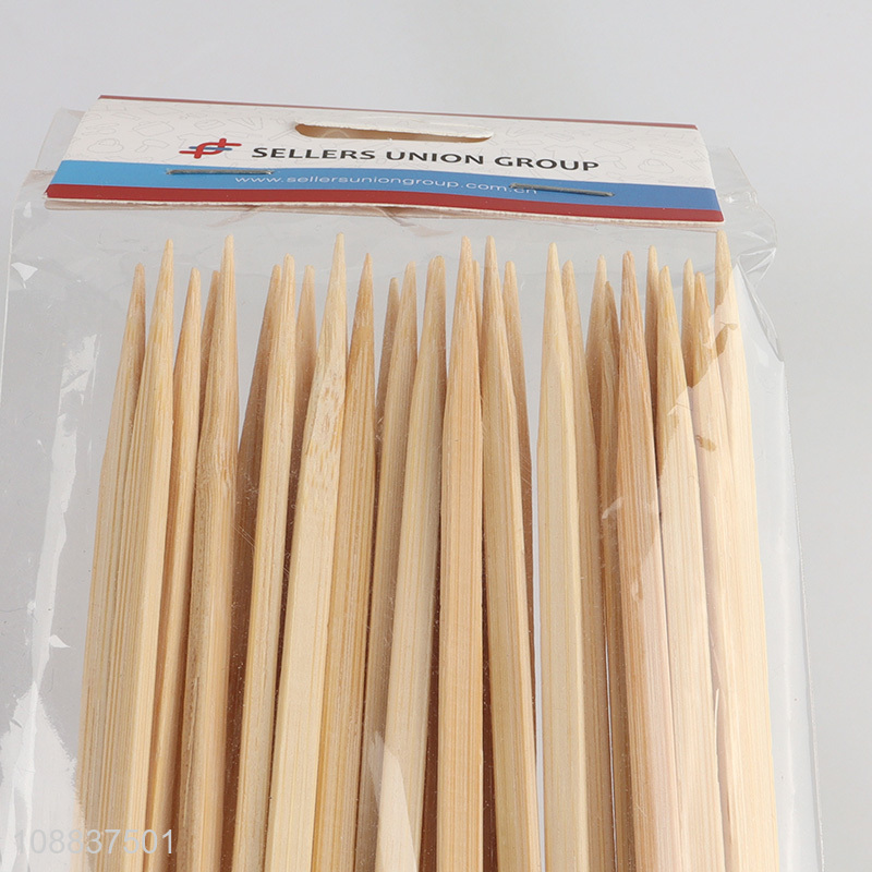 Online wholesale 30pcs natural bamboo skewers sticks for sausage