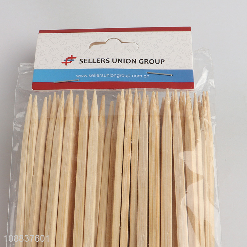 Good quality 50pcs natural bamboo skewers for barbecue snacks