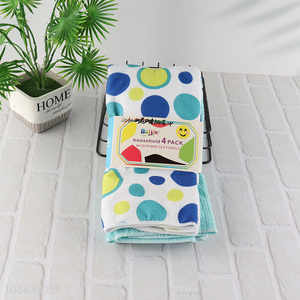 Best sale 4pcs household microfiber tea <em>towel</em> <em>cleaning</em> cloth