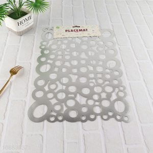 Low price hollow tabletop decoration pvc place mat dinner mat