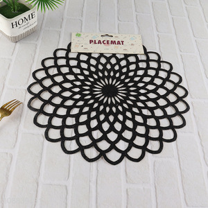 Best price black hollow place mat dinner mat for home restaurant