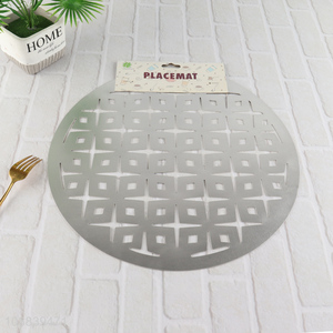 China wholesale round hollow pvc dinner mat place mat