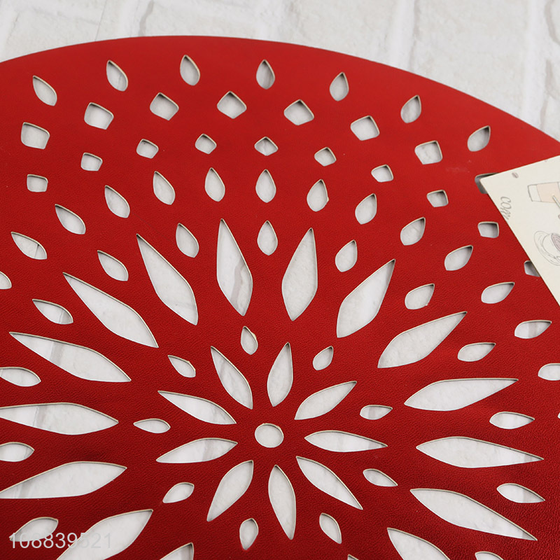 Online wholesale red tabletop decoration pvc place mat dinner mat