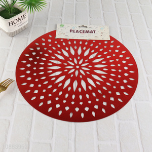 Online wholesale red tabletop decoration pvc place mat dinner mat