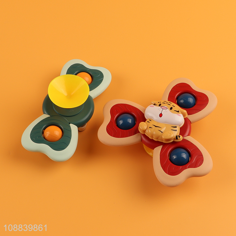Wholesale 3pcs suction cup spinner toy sensory toy for baby toddlers