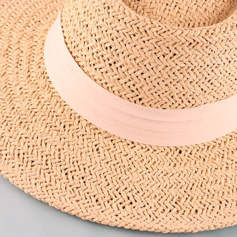 Yiwu market wide brim beach sun straw hat for women