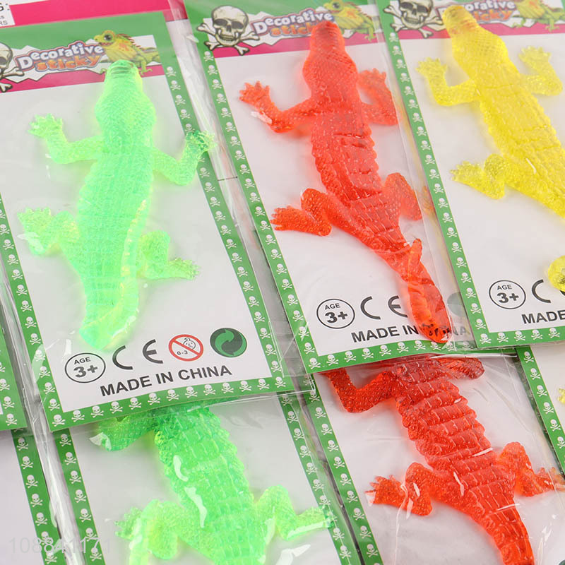 China Imports 12 Pieces Strechy Sticky Toy Sticky Crocodiles