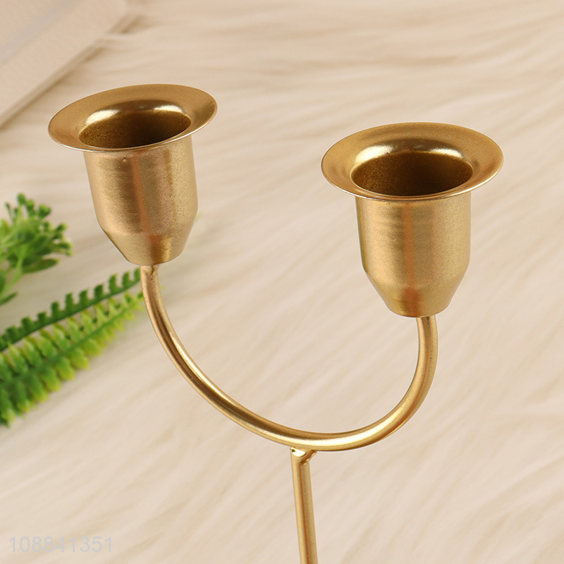 Wholesale U shape iron candle holder for dining table decor
