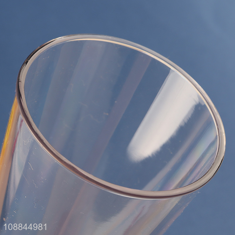 Hot Selling Clear Footed Acrylic Juice Glasses for Party