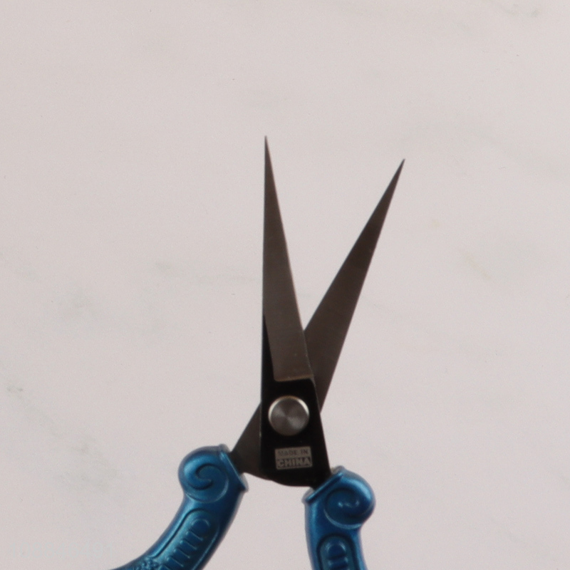 Hot selling professional orchid scissors cross embroidery thread head scissors