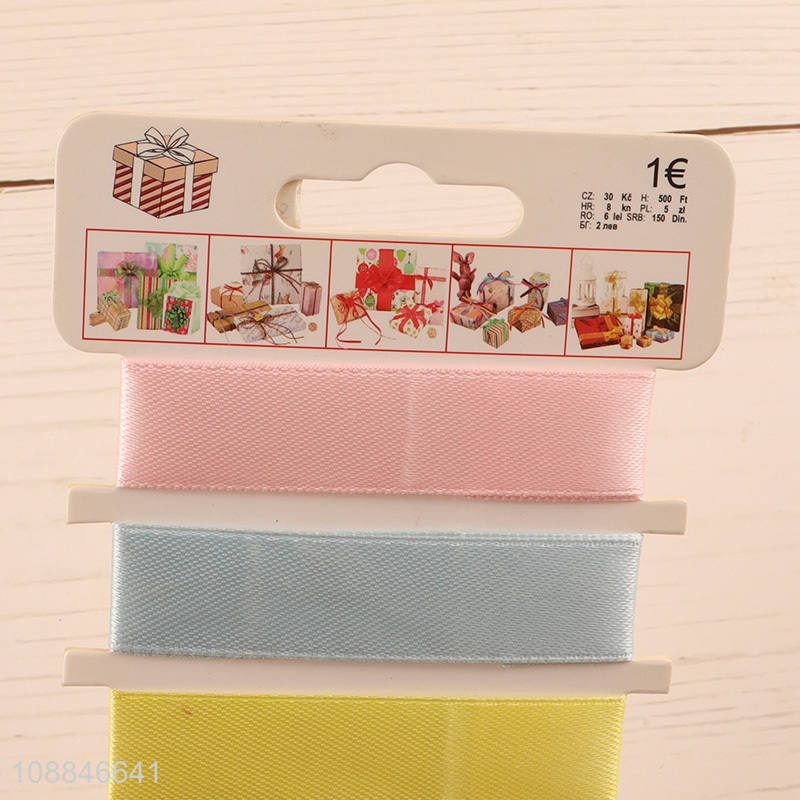 Good quality candy color polyester ribbon gifts packaging ribbon