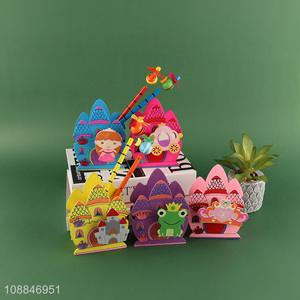 Top sale cartoon colorful wooden pen holder for stationery