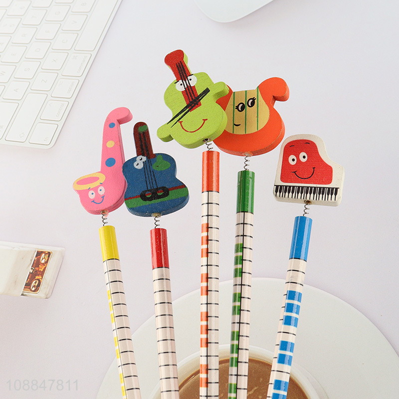 Hot Selling Kids Wood-Cased Pencil with Cartoon Topper