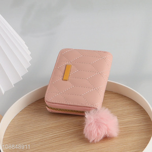 Best quality pink fashionable zipper long <em>wallet</em> for <em>women</em> ladies