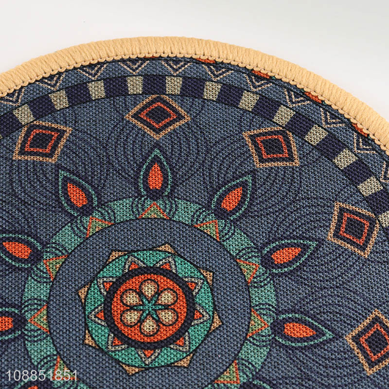 New product 2-pack round heat resistant bohemian style placemats