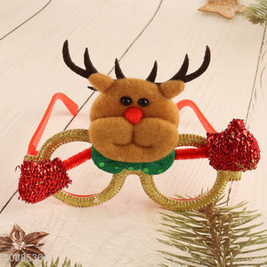 Hot Selling Glitter Christmas Reindeer Glasses for Kids Adults