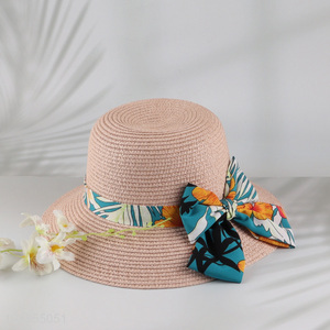China products candy color summer beach hat <em>straw</em> hat for sale