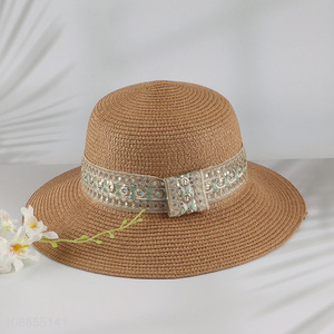 Yiwu market summer outdoor women beach hat <em>straw</em> hat for sale
