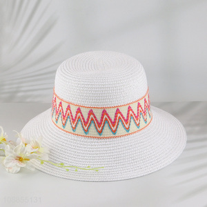 China wholesale summer outdoor sun hat <em>straw</em> hat for women