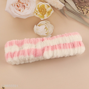 Hot selling pink elastic make-up hair band headband