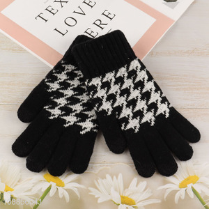 China imports winter warm soft strechy knitted gloves for women men