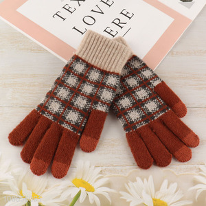 Wholesale winter touch screen gloves knitted gloves for men women