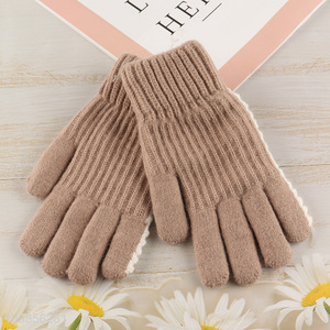 Hot sale <em>winter</em> warm knitted driving running <em>gloves</em> for men women