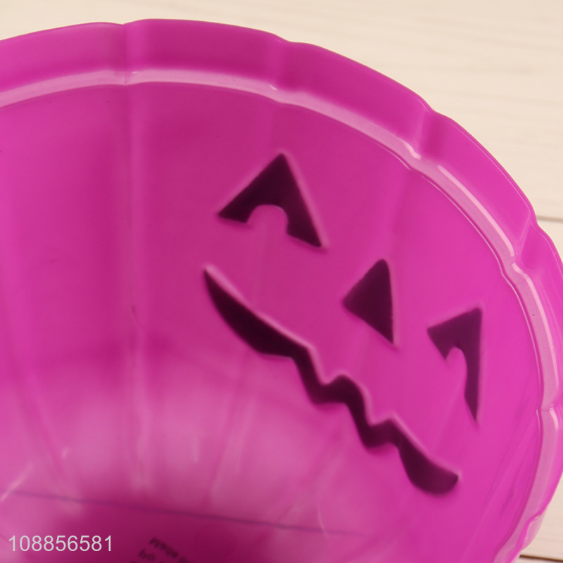 Hot selling Halloween trick or treat bucket pumpkin face candy basket